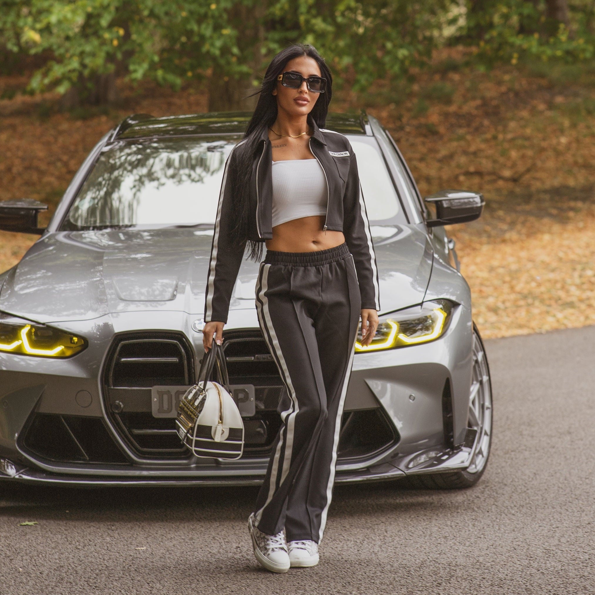 cropped zip through jacket